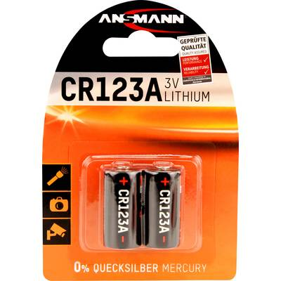Ansmann CR17335 Fotóelem CR-123A Lítium 1375 mAh 3 V 2 db (1510-0023)