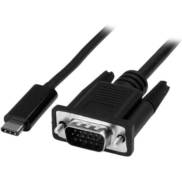 StarTech.com CDP2VGAMM1MB video kabel adapter USB Type-C VGA (D-Sub) Zwart