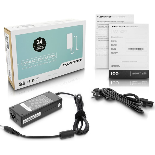 Zasilacz do laptopa Movano 90 W, 3 mm, 4.74 A, 19 V (ZZ/SAM19474)
