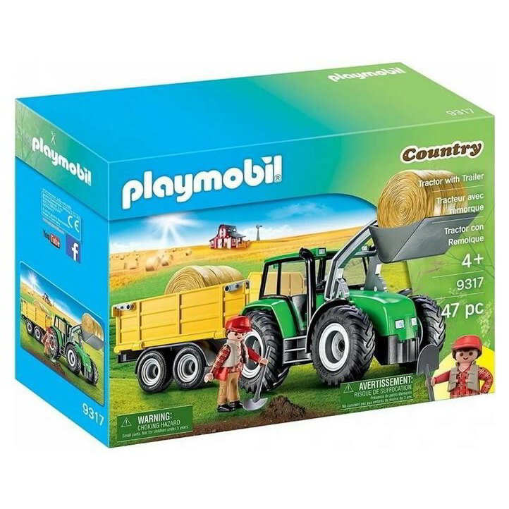 Playmobil 9317 Country - Traktor pótkocsival Szalmabálával (9317)