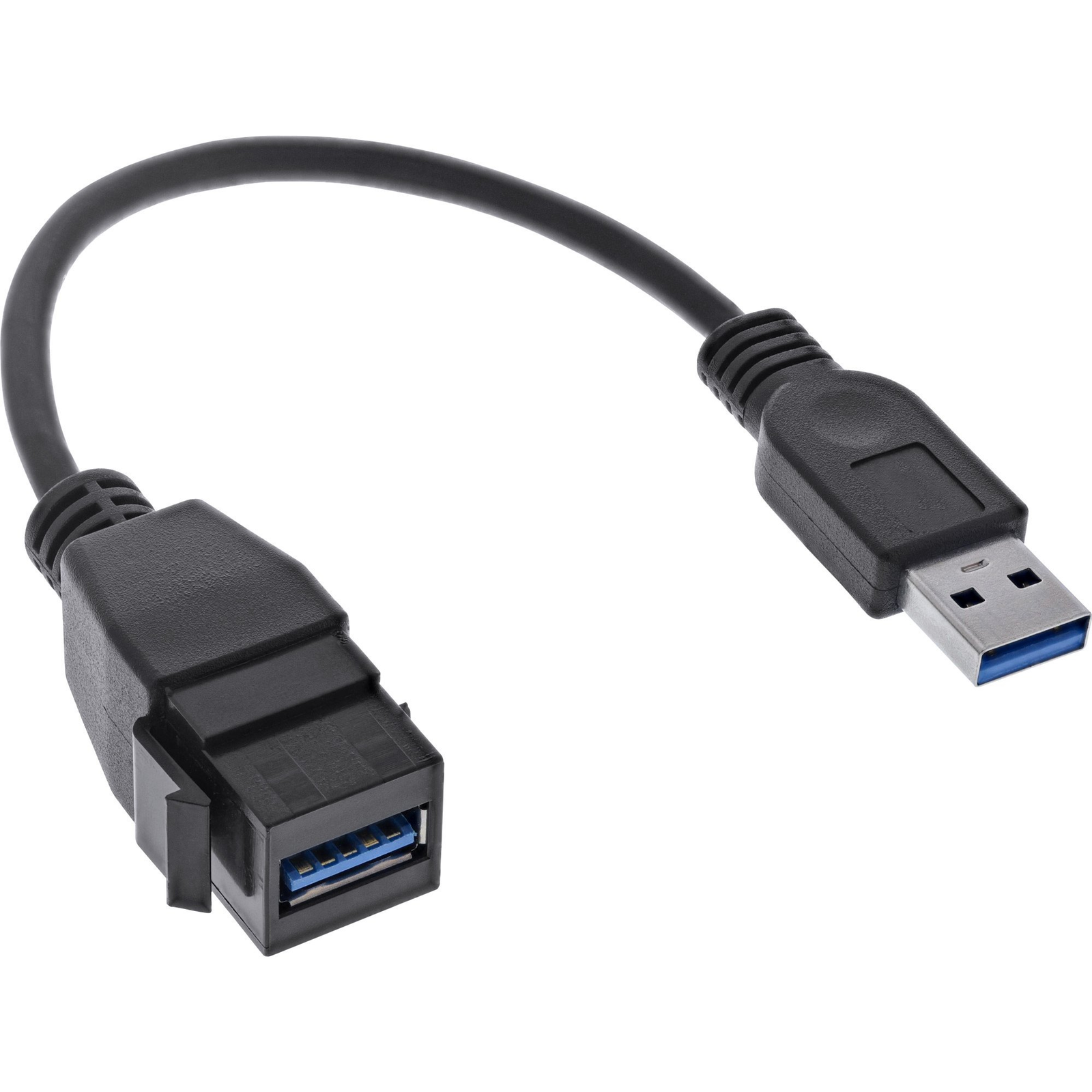 InLine 76206C USB kábel USB 3.2 Gen 1 (3.1 Gen 1) 0,2 M USB A Fekete (76206C)