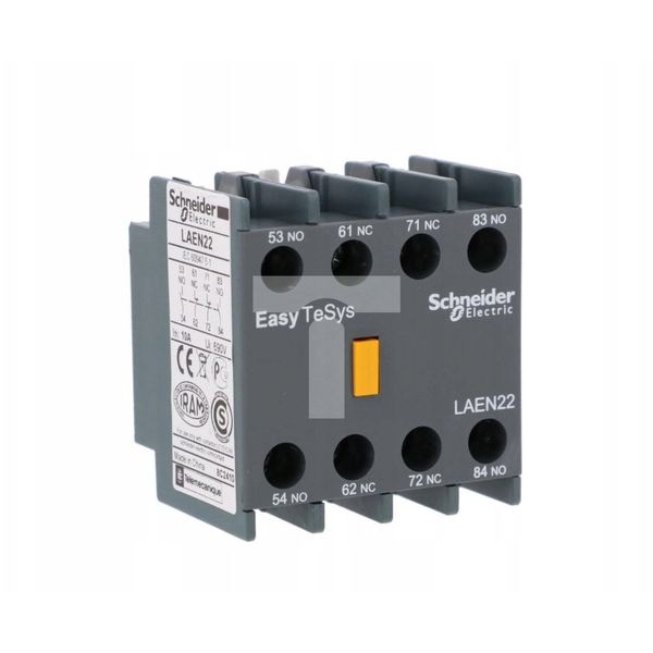Styki pomocnicze Schneider EasyPact LAEN22 do LC1E 2NO 2NC szare