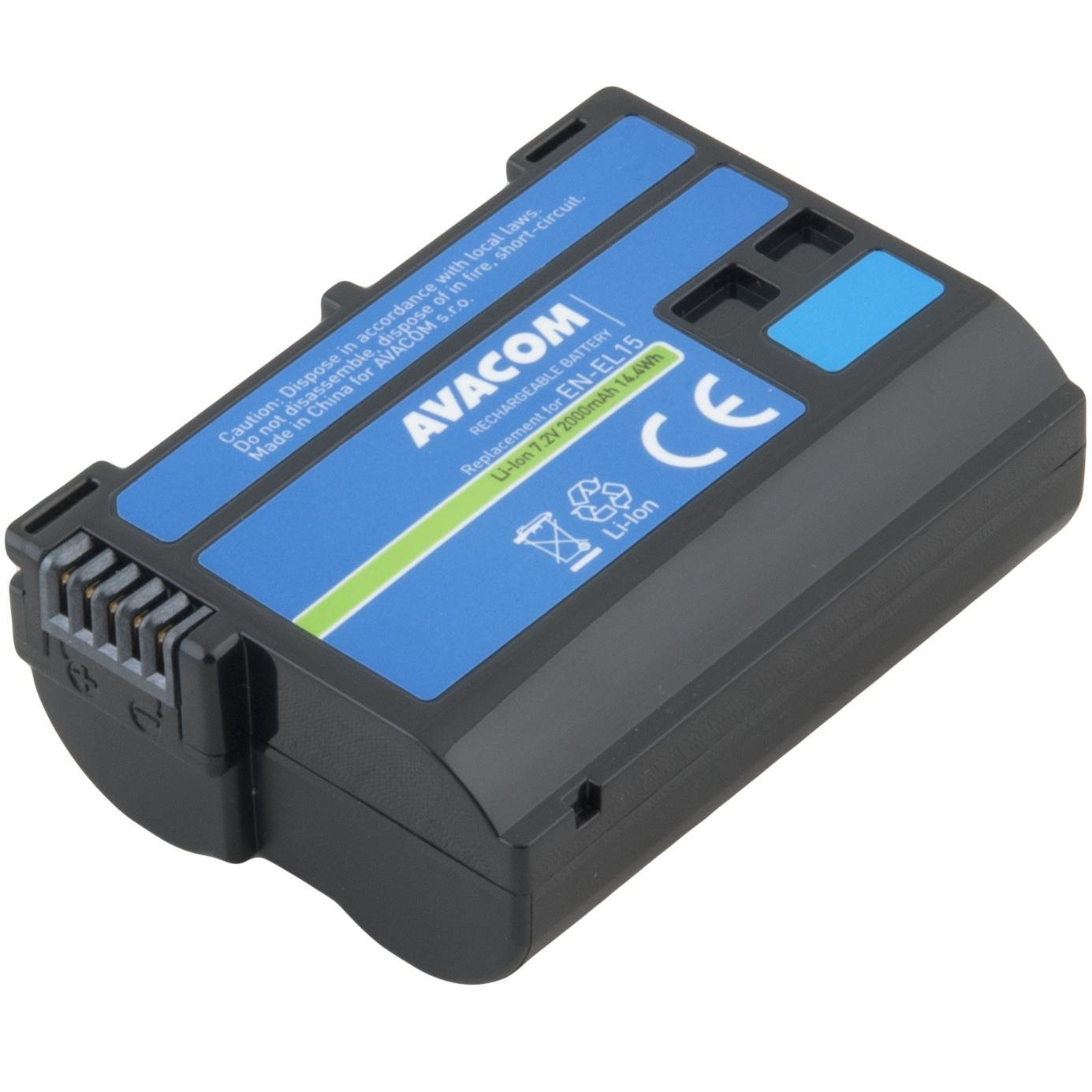 AVACOM a Nikon EN-EL15 Li-Ion 7.2V 2000mAh 14.4Wh helyett (DINI-EL15-B2000)