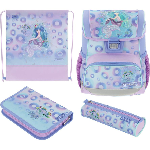 Herlitz Loop Plus Mystic Mermaid iskolatáska készlet - Mintás