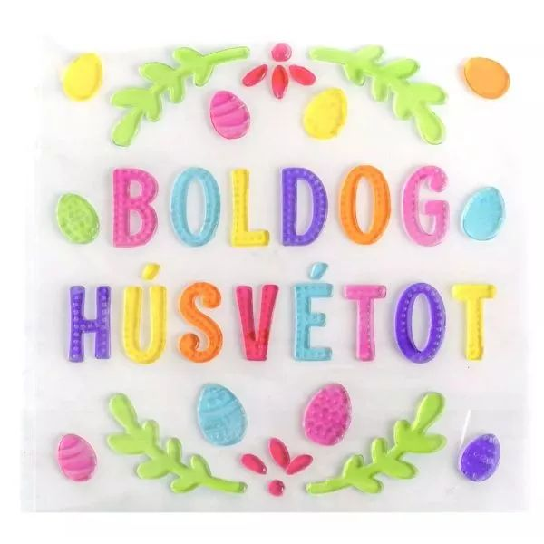 Boldog húsvétot! ablakzselé 20 x 25 cm (312828)