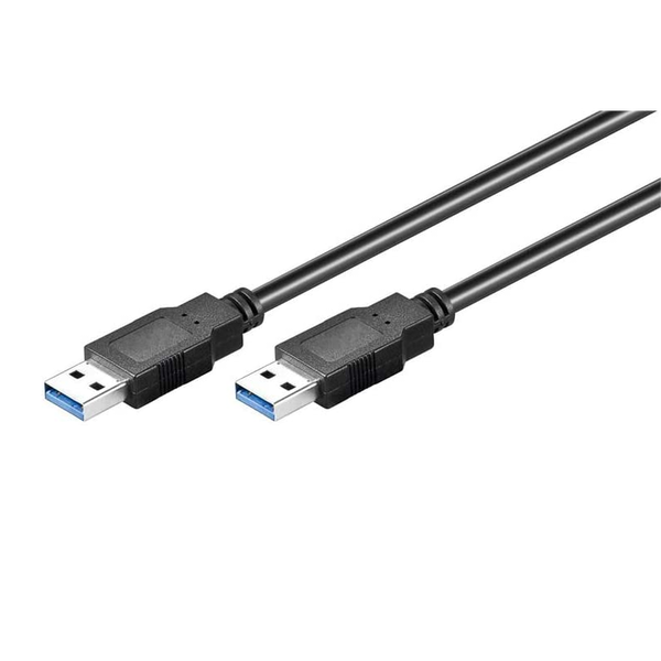 USB 3.2 Gen 1 Kabel, USB-A Stecker > USB-A Stecker (schwarz, 3 Meter)