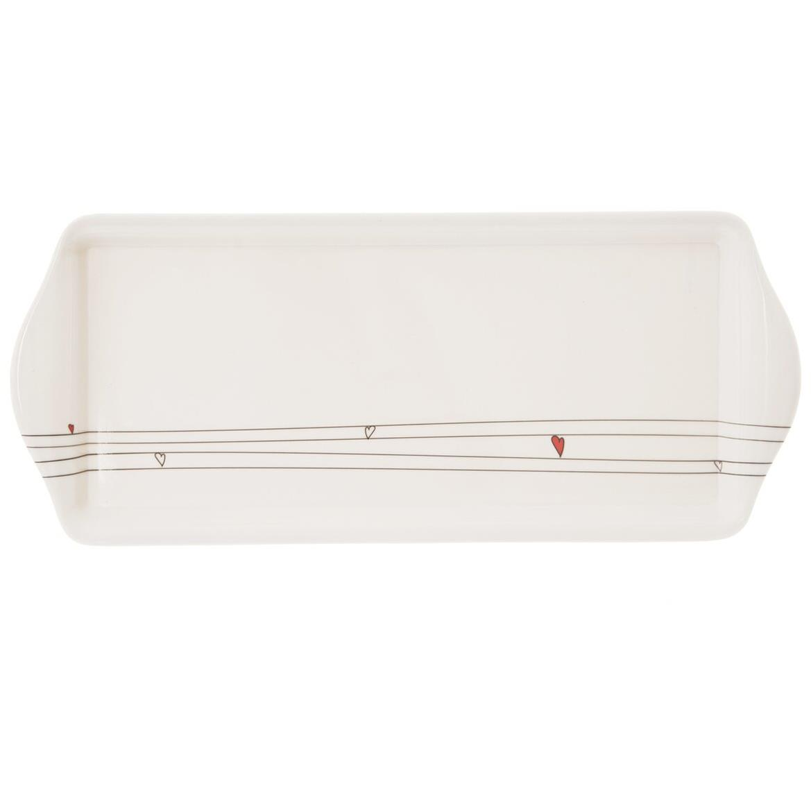 Orion Szívecskés tálalótálca 39,5 × 16,5 cm, melamin (153868)