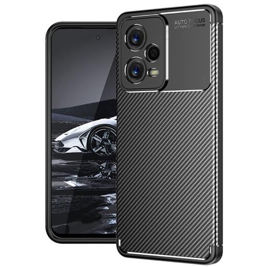 Gigapack Xiaomi Redmi Note 12 Pro 5G karbon mintás szilikon tok fekete (GP-139063) (GP-139063)