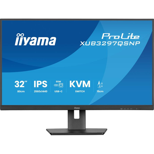 iiyama ProLite XUB3297QSNP-B1 Monitor PC 81,3 cm (32") 2560 x 1440 Pixel 4K Ultra HD LED Nero