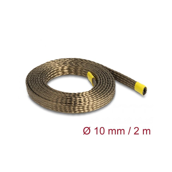 DELOCK Geflechtschlauch aus Basalt Fasern     2mx10mm Braun