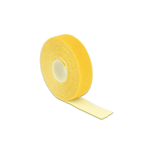 DELOCK Kabelbinder Klettverschluss 3000x20mm 1x Rol gelb