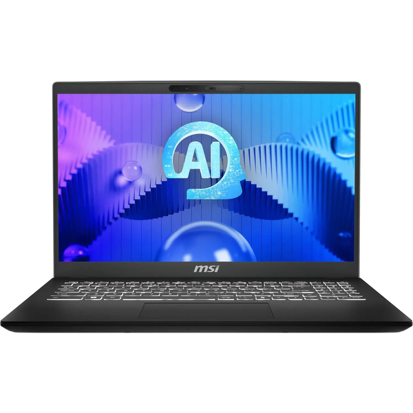 MSI Modern 15 H AI C1MG-013PL Intel Core Ultra 5 125H Laptop 39,6 cm (15.6") Touchscreen Full HD 16 GB DDR5-SDRAM 512 GB SSD Wi-Fi 6E (802.11ax) Windows 11 Home Schwarz