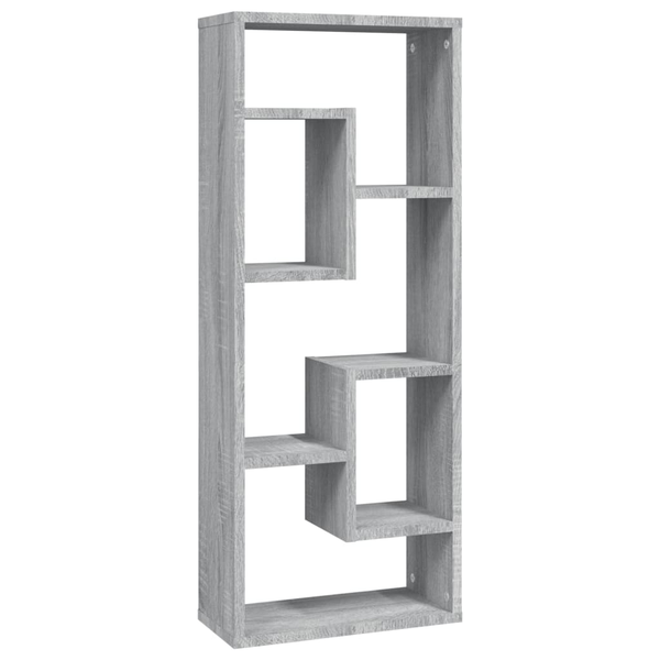 Стенен рафт vidaXL, сив сонома, 36x16x90 см, инженерно дърво, 6.6 Kg