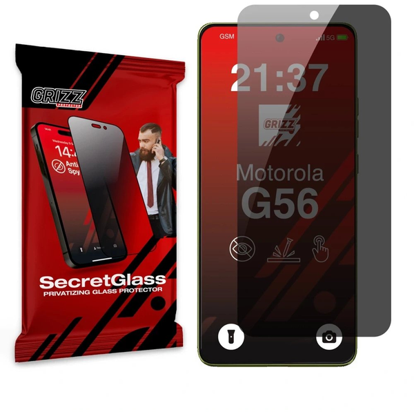 Matowe szkło prywatyzujące GrizzGlass SecretGlass do Motorola Moto G56