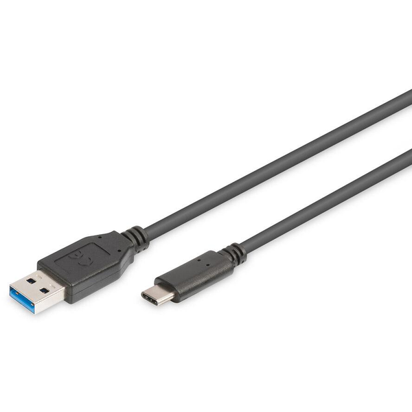 DIGITUS USB 3.0 Anschlusskabel Typ C -A  St/St     1.0m,  sw
