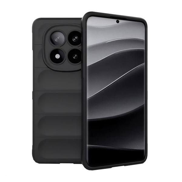 Szilikon telefonvédő (ütésállóság, kameravédő, 3D) FEKETE Xiaomi Redmi Note 14 Pro Plus 5G "Gigapack csomagolás" (GP-166727)