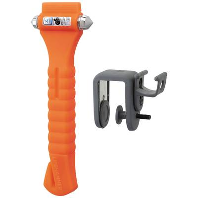 LifeHammer HCGO1QCSBX Classic Glow Vészkalapács Üvegtörő, Biztonsági öv vágó Busz, Tgk., Személygépkocsi, SUV, Furgon, Lakókocsik (H x Sz x Ma) 18 x 7 