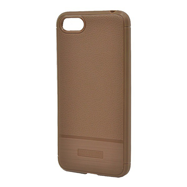 Szilikon telefonvédő (közepesen ütésálló, bőr hatású, szálcsiszolt) BARNA [Honor 7S] (5996457802555)