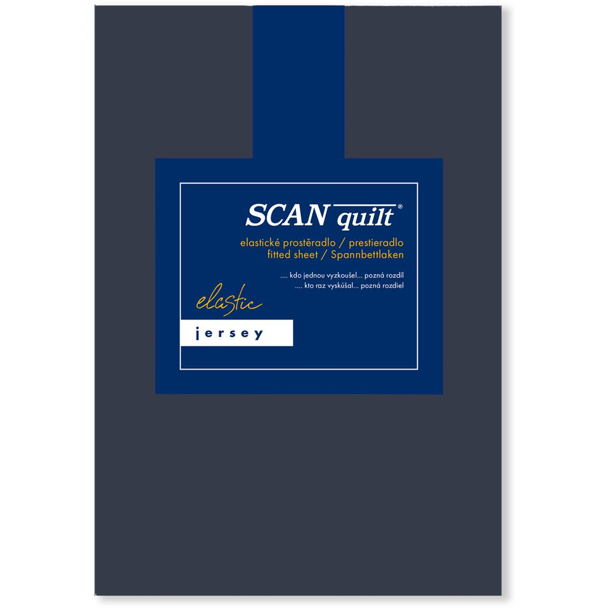 SCANquilt JERSEY ELASTIC LYCRA lepedő, sötétszürke, 90×200 cm (34716)