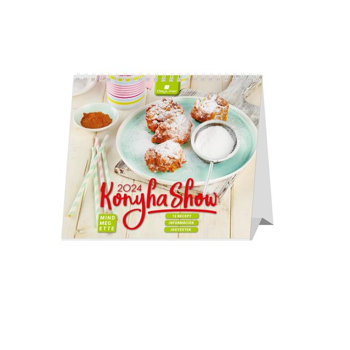 Dayliner Konyha Show - Mindmegette 320 x 150mm 2024 Asztali naptár - Mintás (DL4AS-KSFAL-HH)