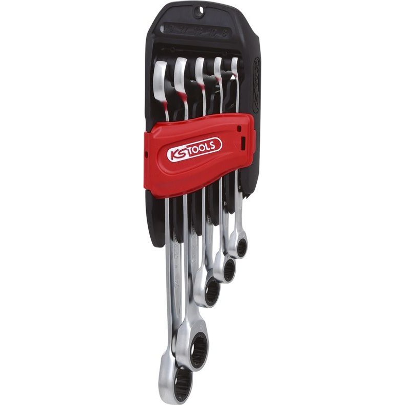KS Tools 503.4255 5034255 Racsnis csavarkulcs készlet 5 részes Kulcsszélesség (metrikus) 19 mm (503.4255)