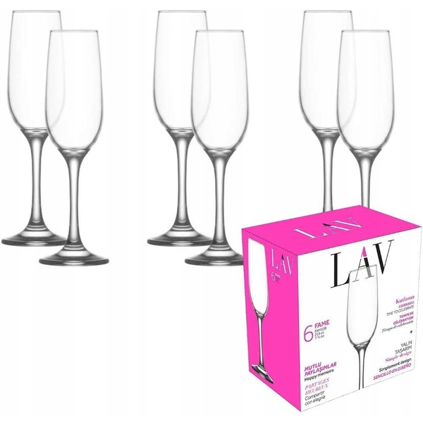 GLASS CHAMPANGE LV-FAM539F FAME215ML6PCS