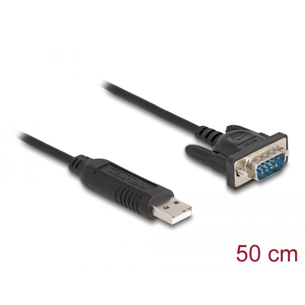 Delock USB 2.0 - RS-232 kábel 50 cm (66461)