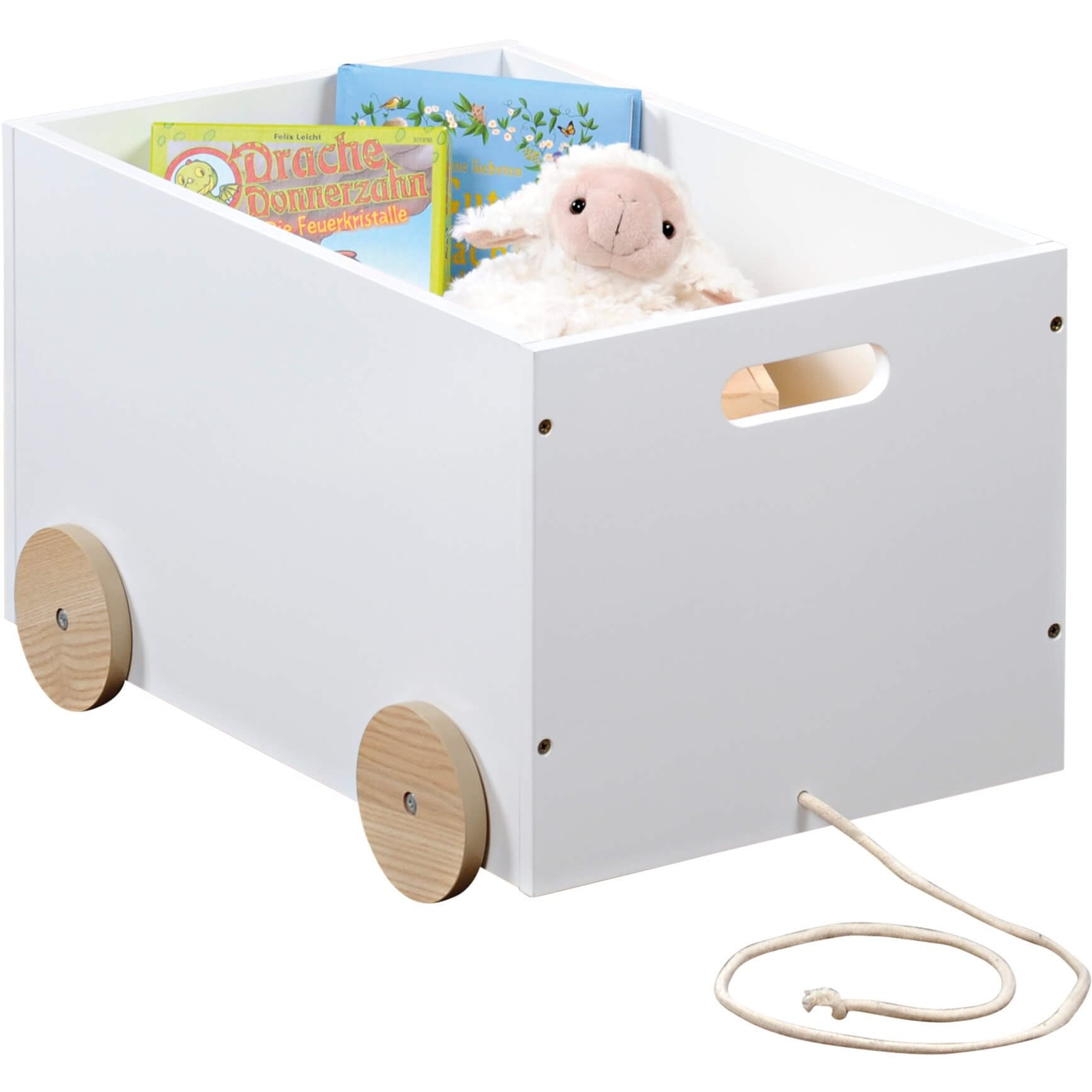 Kesper kerekes játékdoboz, 50 × 35 × 30 cm, fehér (4000270177149)