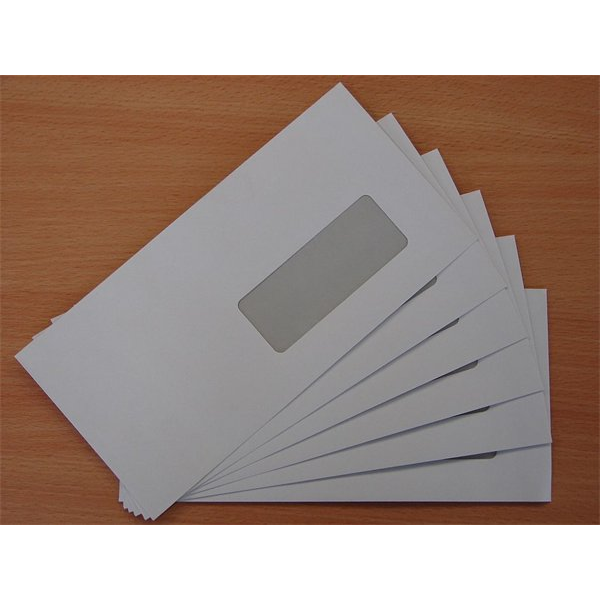 Enyvezett jobb ablakos (35x90mm) LC6/5 boríték (1000 db / csomag) (IBN04)