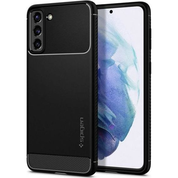  Spigen Spigen Rugged Armor Samsung G991 S21 czarny/black matte ACS02421