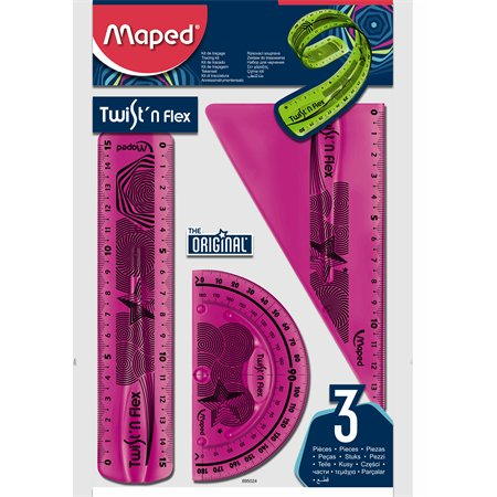 Maped Twist'n Flex Törhetetlen műanyag vonalzókészlet (3 db / csomag) (895024)