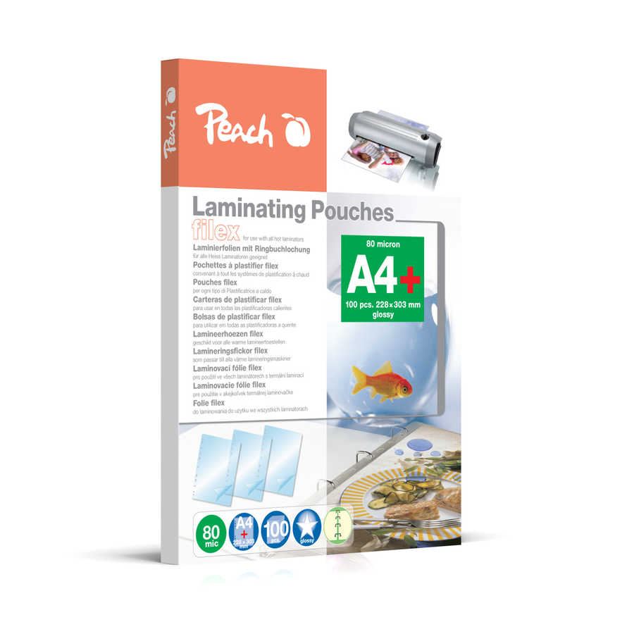 Peach 80 mikron A4 fényes lamináló fólia (100 db / csomag) (S-PP580-21)