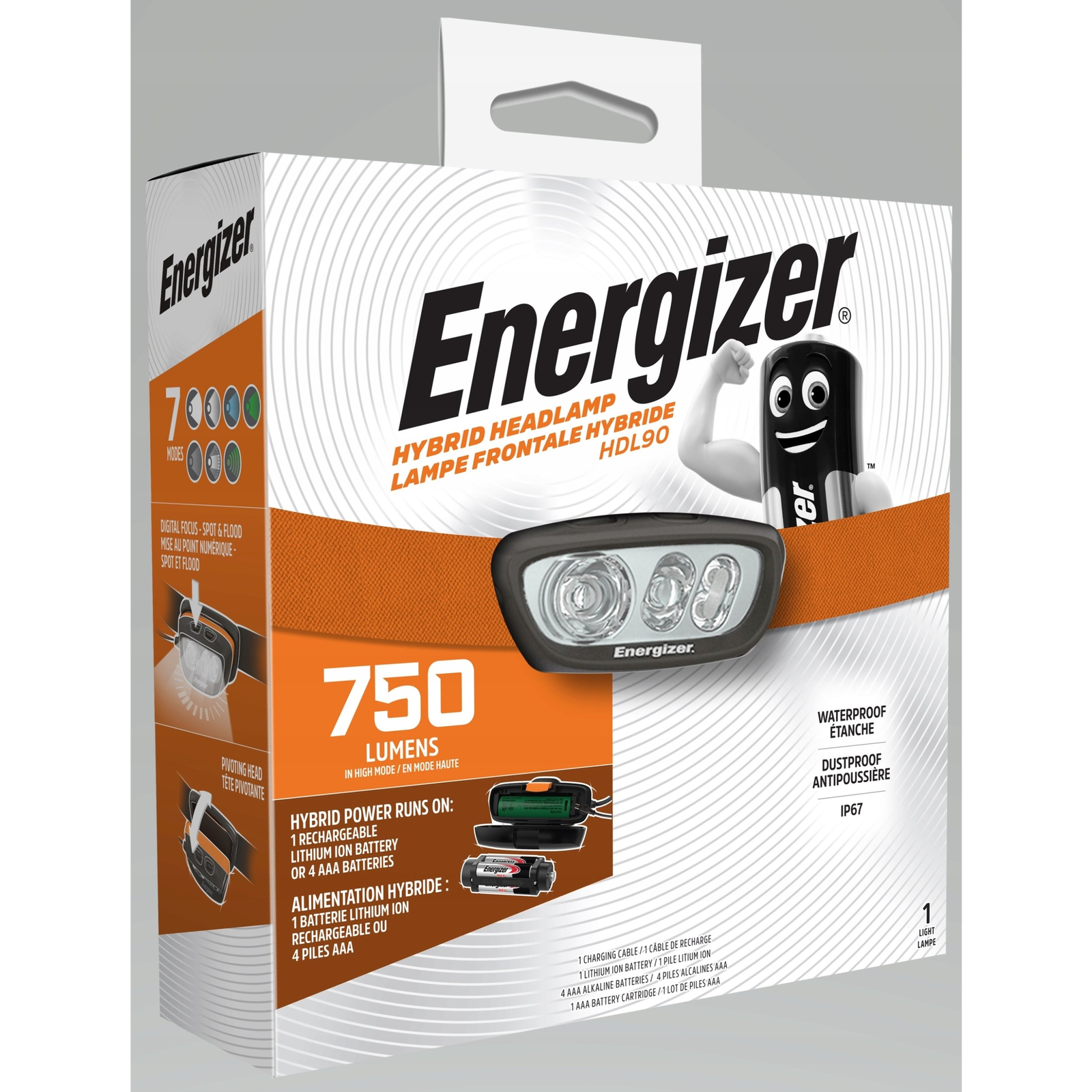 Energizer fejlámpa HDL90 + 4xAAA (LT-HDL70)