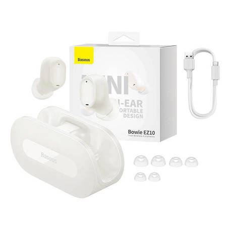 Baseus Bowie EZ10 True Wireless Bluetooth fülhallgató fehér