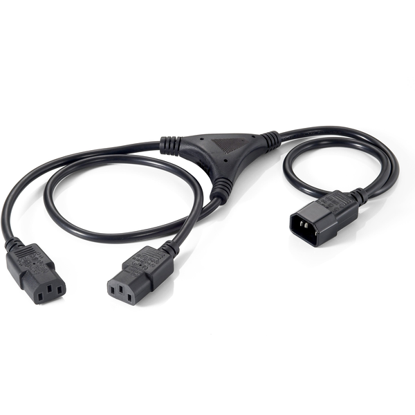 Equip 112210 cavo di alimentazione Nero 1,6 m Accoppiatore C14 2 x Attacco C13