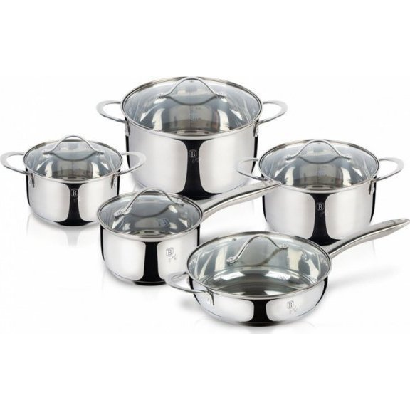 Berlinger Haus BH/6660 Rozsdamentes acél Edénykészlet - Inox (10 részes) (BH-6660)