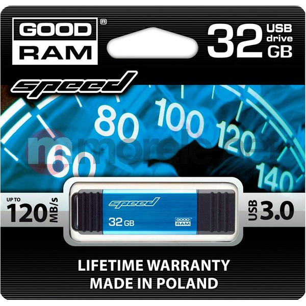 Goodram Speed 32GB USB flash drive USB Type-A 3.2 Gen 1 (3.1 Gen 1) Zwart, Blauw