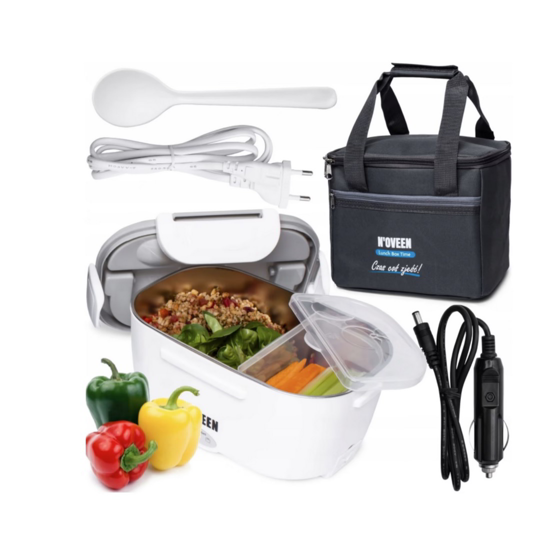 N'oveen Elektromos Ételhordó Thermal hordtáskával - Sötétszürke (LB2410)