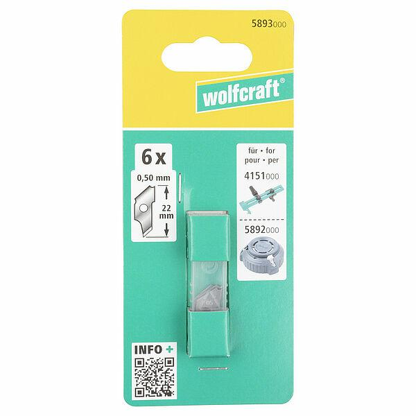 Wolfcraft 5893000 #####Lochrandsenker-Ersatzklingen 6 db