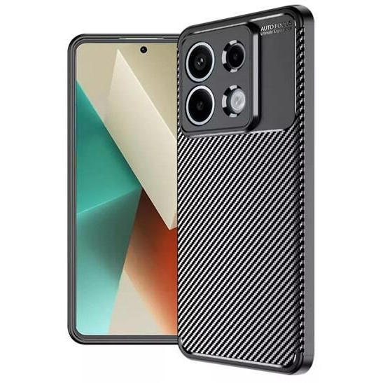 Gigapack Xiaomi Poco X6 5G karbon mintás tok fekete (GP-154893)