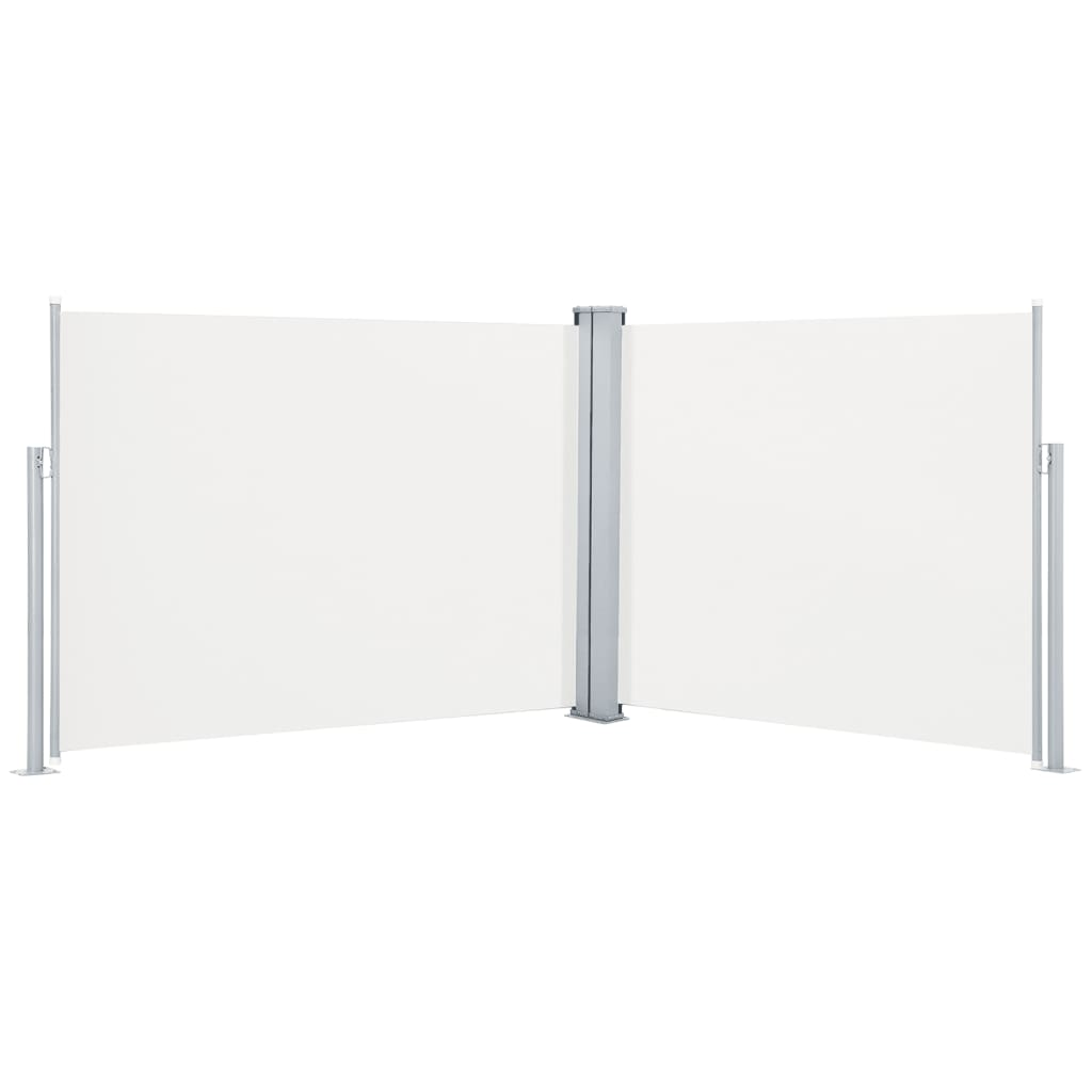 krémszínű behúzható oldalsó napellenző 140 x 1000 cm (48485)