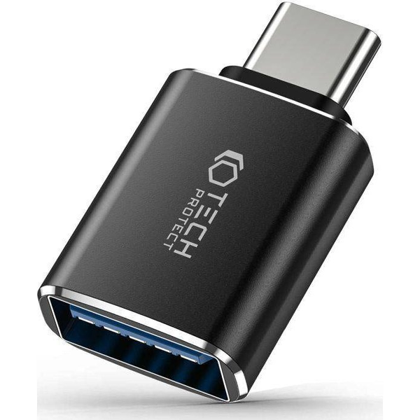 TECH-PROTECT ULTRABOOST ADAPTER TYPE-C NA USB OTG ČRN KABEL