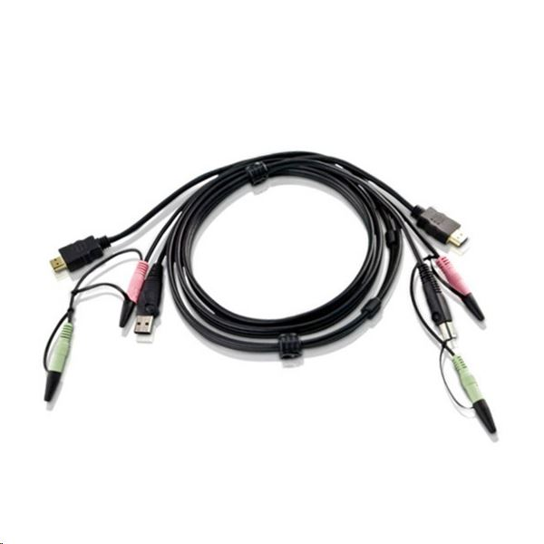 ATEN 2L-7D02UH KVM kábel Čierna 1,8 m