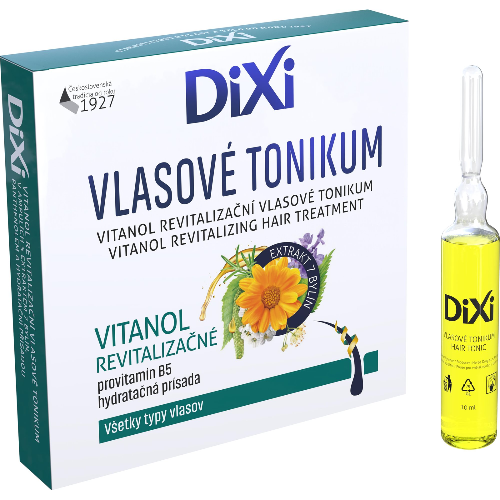 DIXI Vitanol Revitalizáló hajtonik - 6× 10 ml-es ampulla (8585001915192)