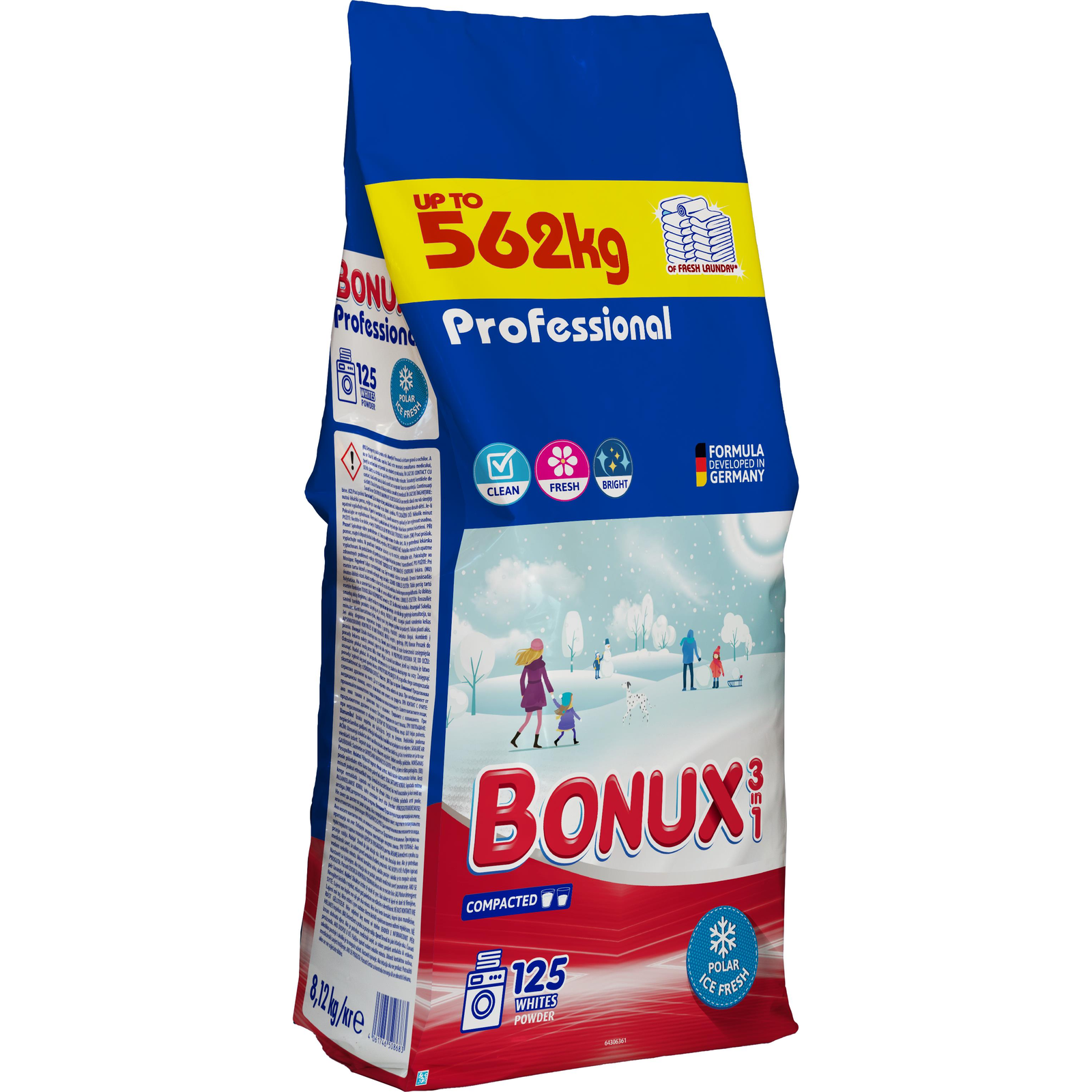 BONUX Professional Ice Fresh 8,12 kg (125 mosás) (4061746508683)