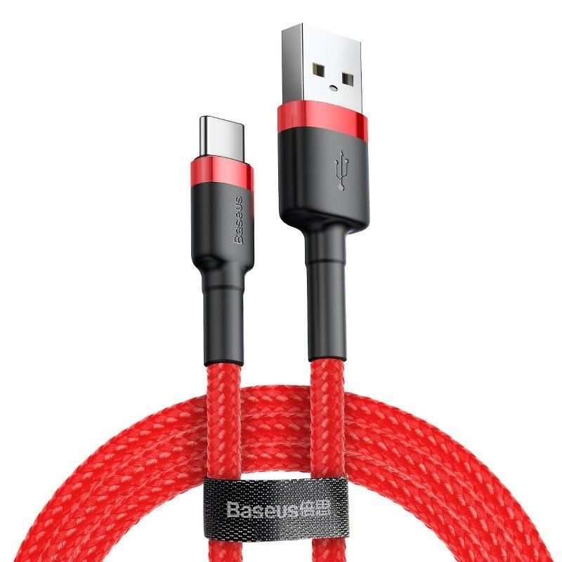 Baseus Cafule USB-A - USB-C töltőkábel 0.5m piros (CATKLF-A09) (CATKLF-A09)