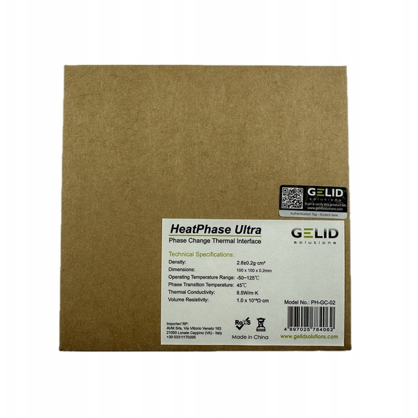 Gelid HeatPhase Ultra PTM 100x100x0.2mm (PH-GC-02)