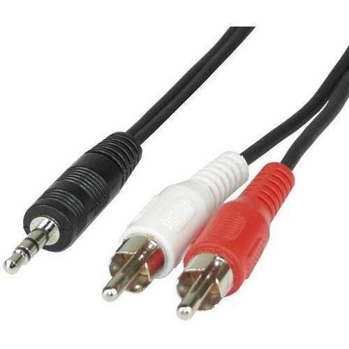 Audiokabel 3,5mm > StereoCinch (schwarz, 10 Meter)