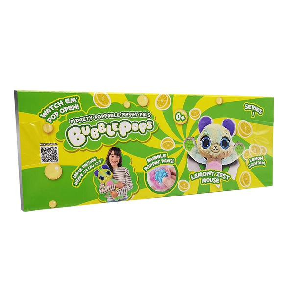 Cobi Bubble Pops - Lemony Zest Kisegér illatosított plüssfigura 34cm