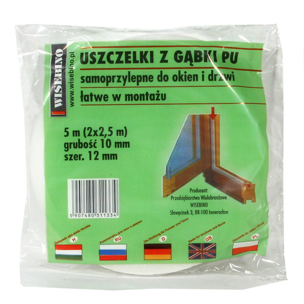 Stomil Sanok Uszczelka gąbka 10x10mm 5m 1szt.